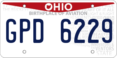 OH license plate GPD6229