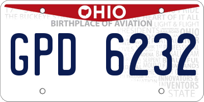 OH license plate GPD6232