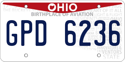 OH license plate GPD6236