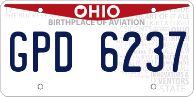 OH license plate GPD6237