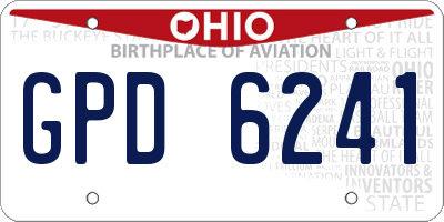 OH license plate GPD6241