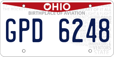 OH license plate GPD6248