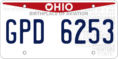OH license plate GPD6253