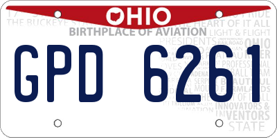 OH license plate GPD6261