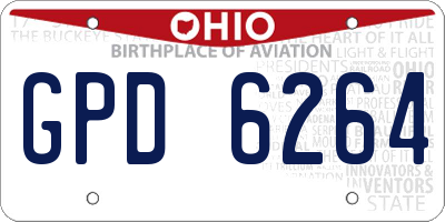 OH license plate GPD6264