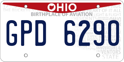 OH license plate GPD6290