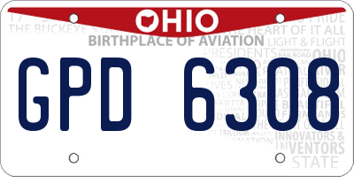 OH license plate GPD6308
