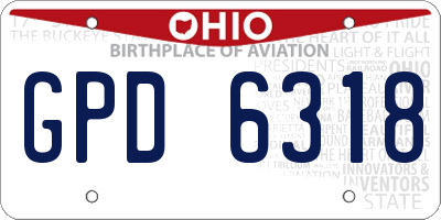 OH license plate GPD6318