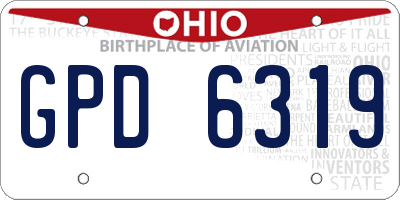 OH license plate GPD6319