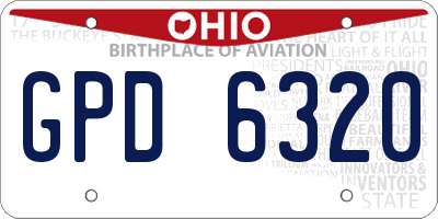 OH license plate GPD6320