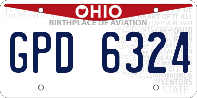 OH license plate GPD6324
