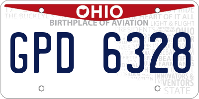 OH license plate GPD6328