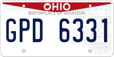 OH license plate GPD6331