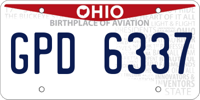 OH license plate GPD6337