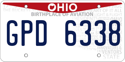 OH license plate GPD6338