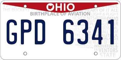 OH license plate GPD6341