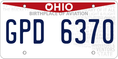 OH license plate GPD6370