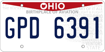 OH license plate GPD6391