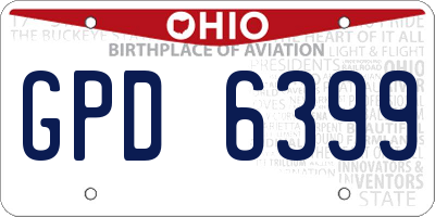 OH license plate GPD6399