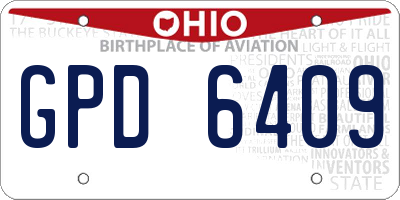 OH license plate GPD6409