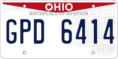 OH license plate GPD6414