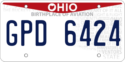 OH license plate GPD6424