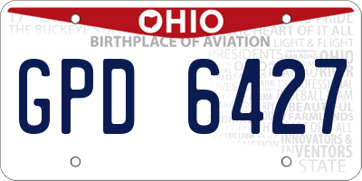 OH license plate GPD6427