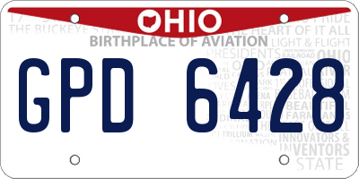 OH license plate GPD6428