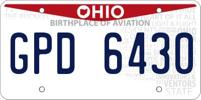 OH license plate GPD6430