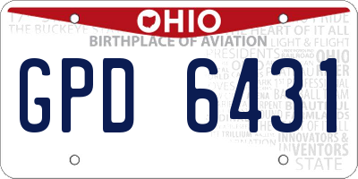 OH license plate GPD6431