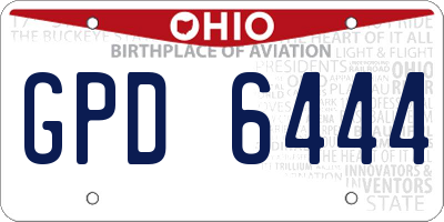 OH license plate GPD6444
