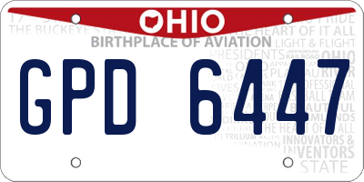 OH license plate GPD6447