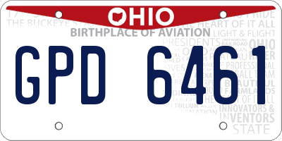 OH license plate GPD6461