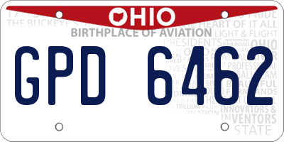 OH license plate GPD6462