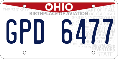 OH license plate GPD6477