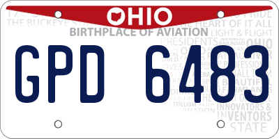 OH license plate GPD6483