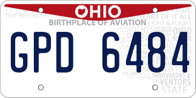 OH license plate GPD6484