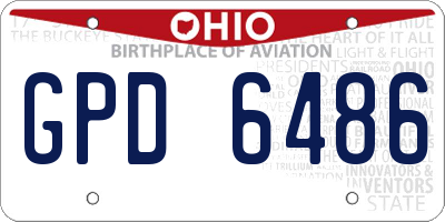 OH license plate GPD6486