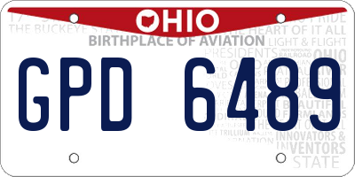 OH license plate GPD6489