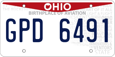 OH license plate GPD6491