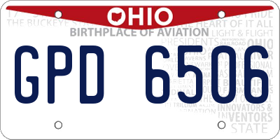 OH license plate GPD6506