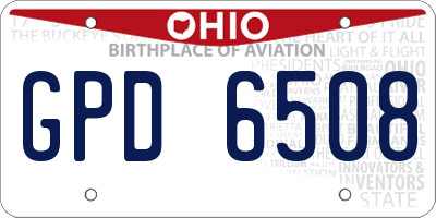 OH license plate GPD6508