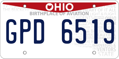OH license plate GPD6519