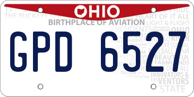 OH license plate GPD6527