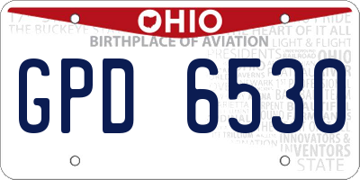 OH license plate GPD6530