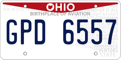 OH license plate GPD6557