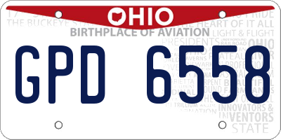 OH license plate GPD6558