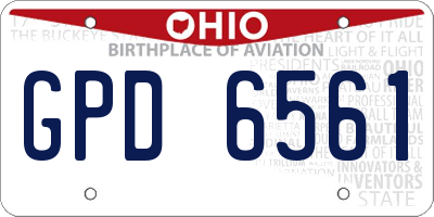 OH license plate GPD6561