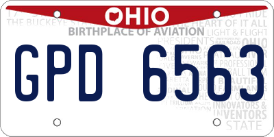 OH license plate GPD6563