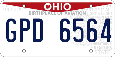 OH license plate GPD6564